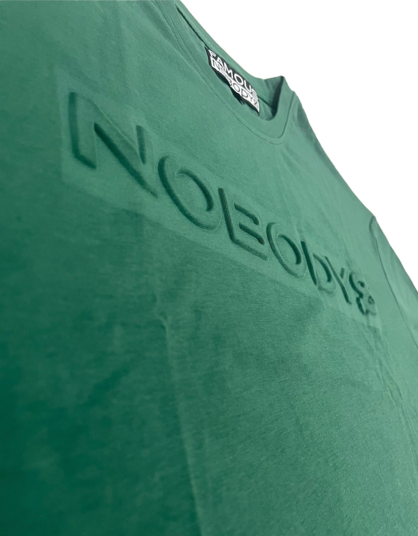 EMBOSSED NOBODYS TEE (GREEN)
