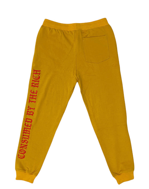 CONSUMED BY THE RICH JOGGERS (MUSTARD)