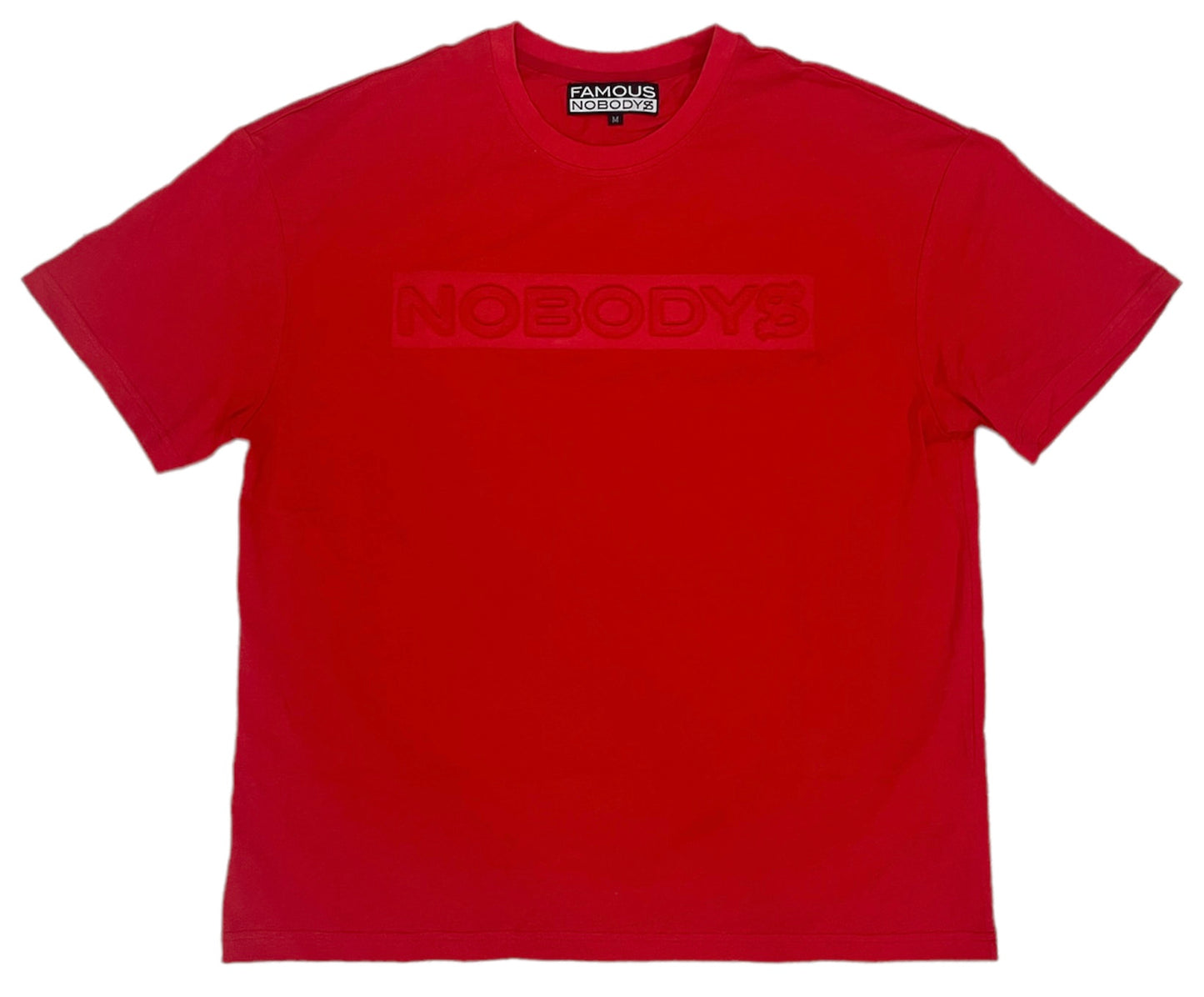 EMBOSSED NOBODYS TEE (RED)