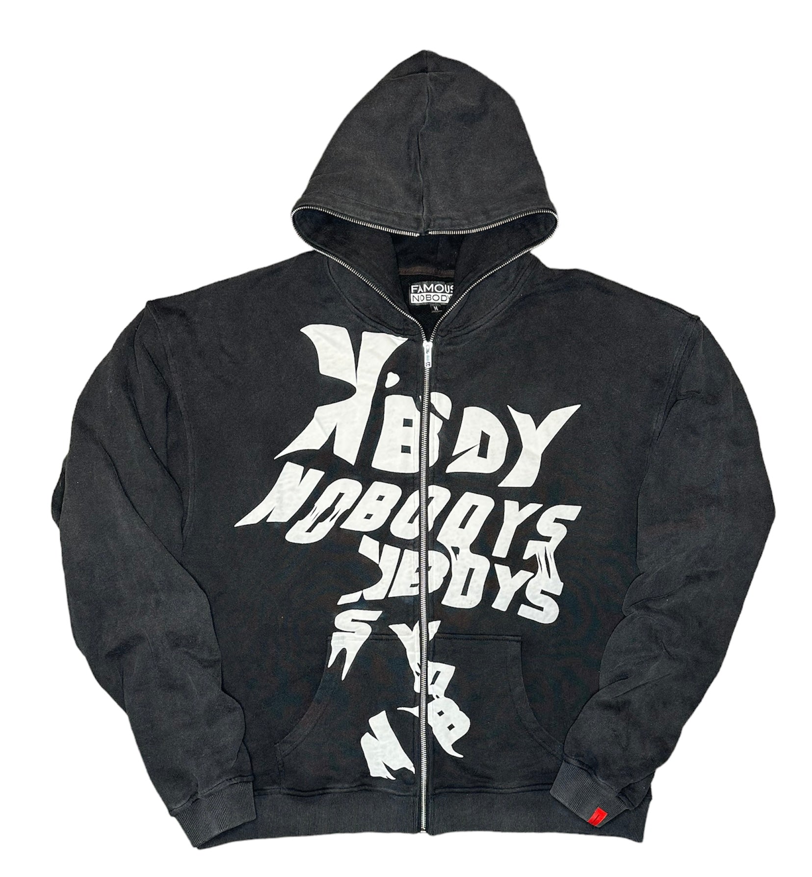 トップス NOBODY LAME LOGO ZIP UP HOODIE FULL ZIP BLOCK HOODIE (OVERSIZED) – FAMOUS NOBODYS